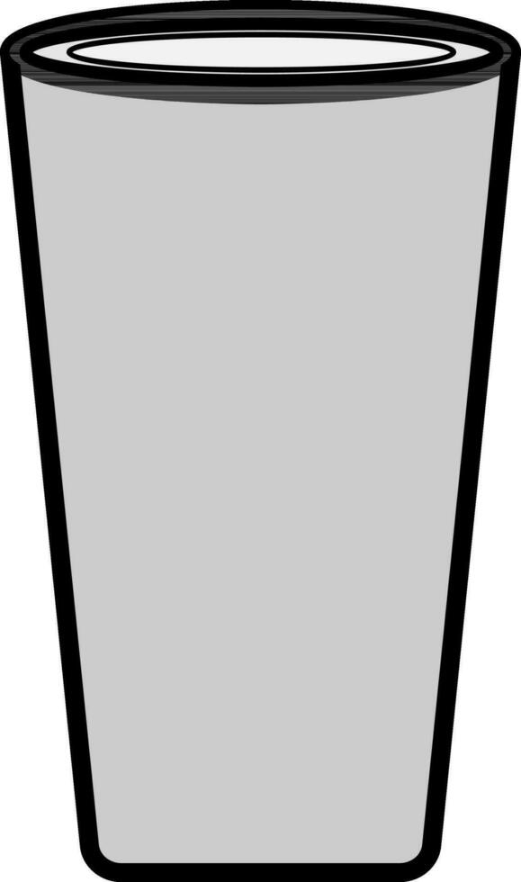 Isolated glass in gray color. vector