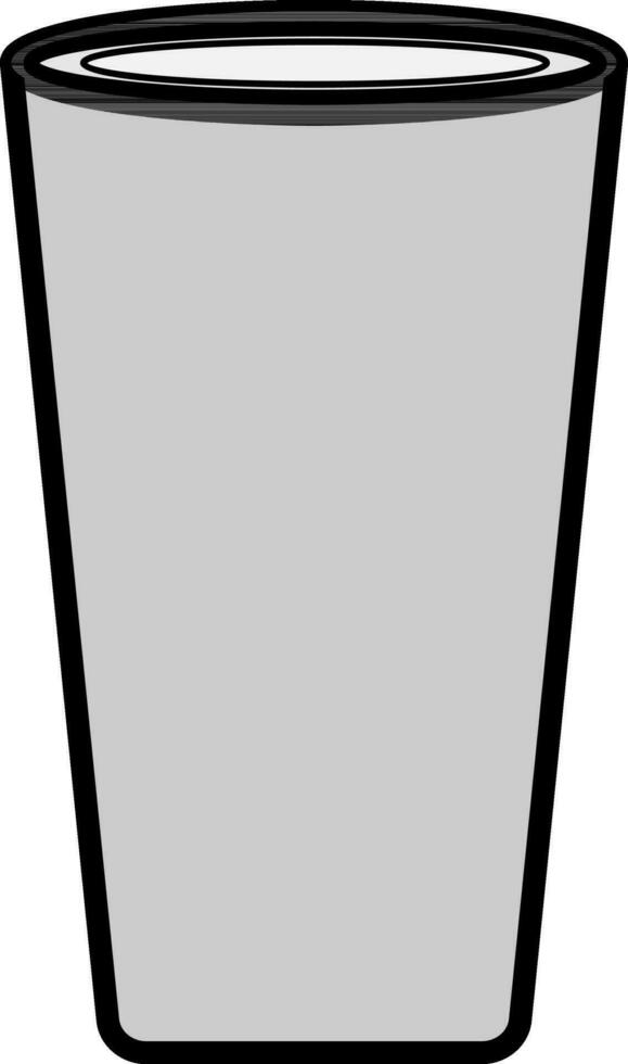 aislado vaso en gris color. vector