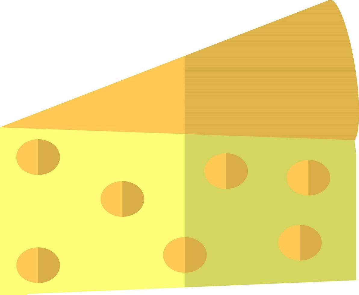 Orange and yellow pastry in flat style. vector