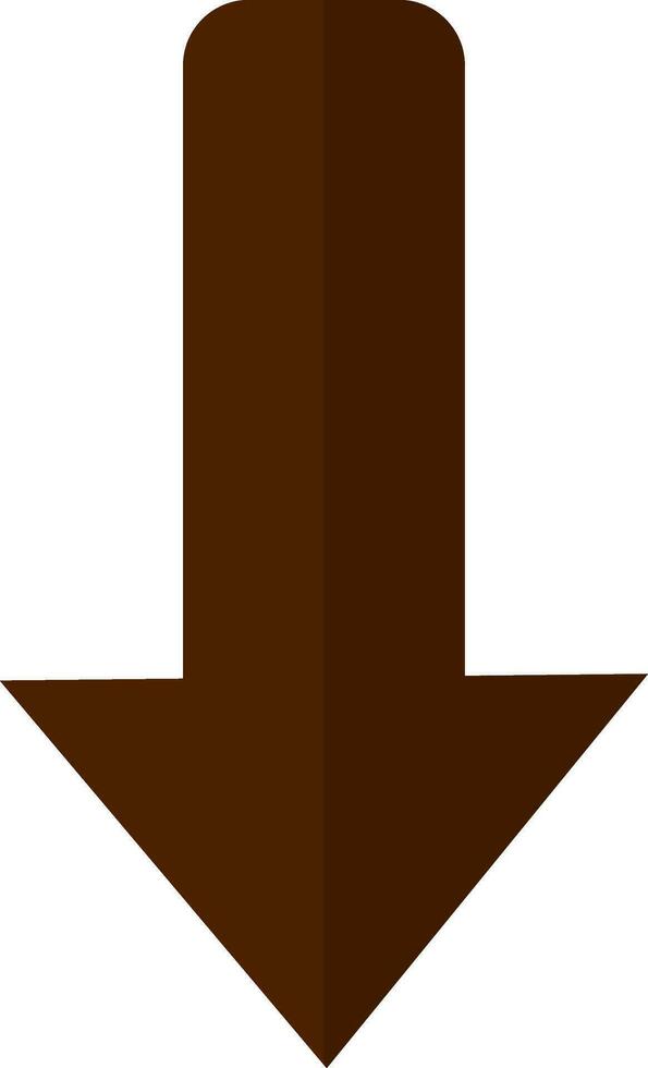 Brown transfer arrow on white background. vector