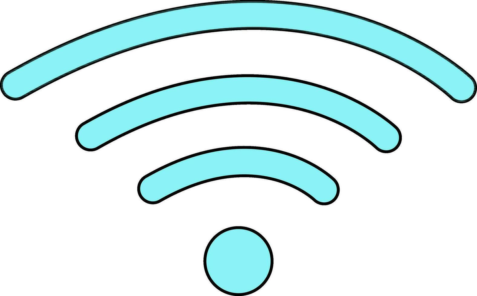 Blue wifi sing on white background. vector