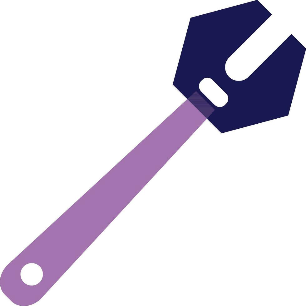 Purple wrench in flat style. vector