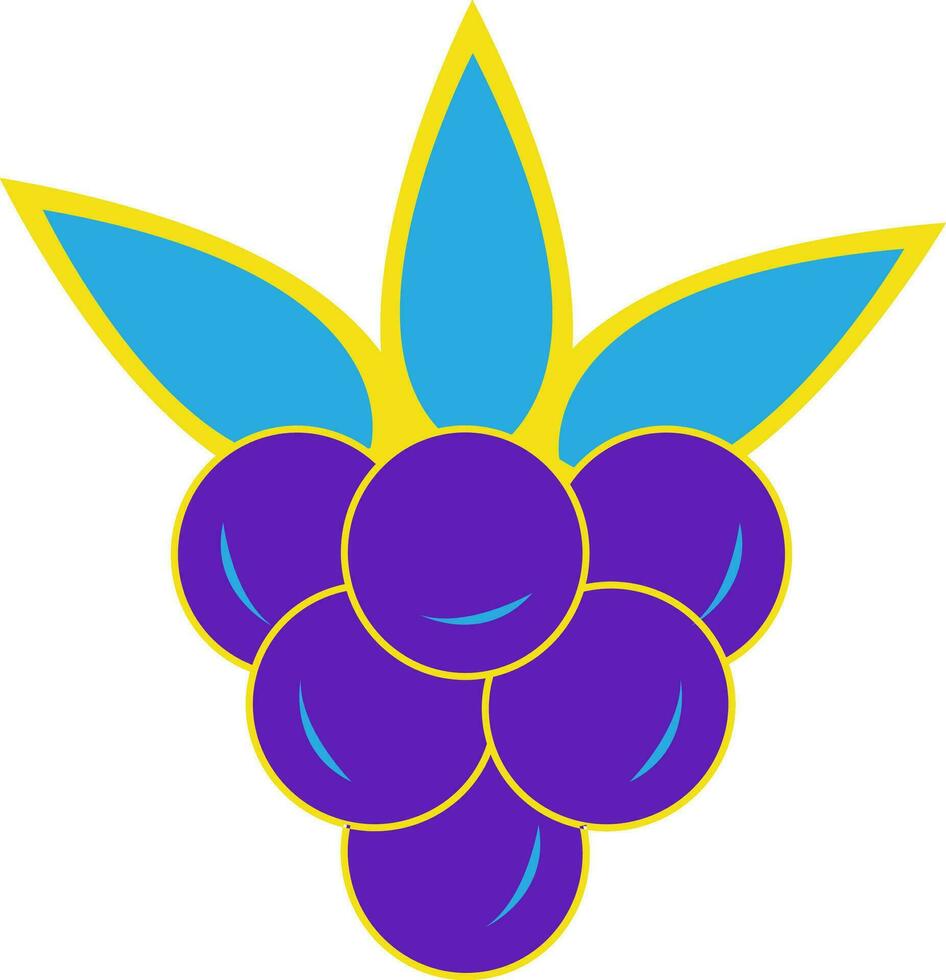 Leaves decorated razz berry. vector