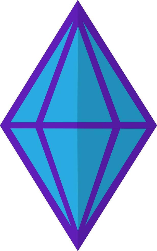 Diamond in flat style. vector