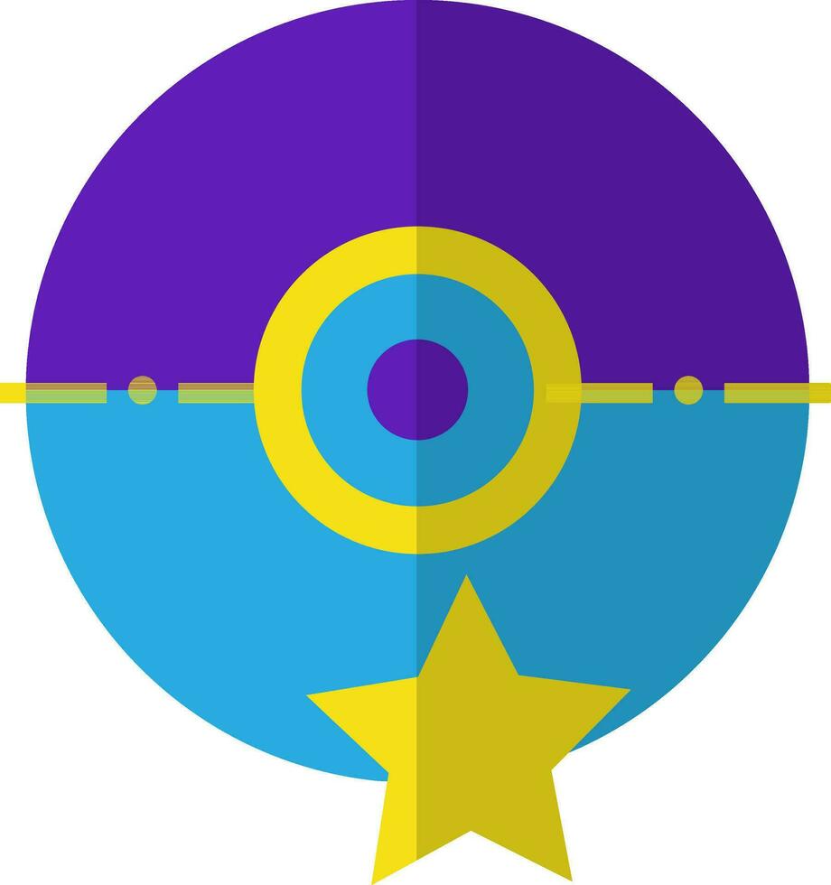 Star decorated insignia. vector