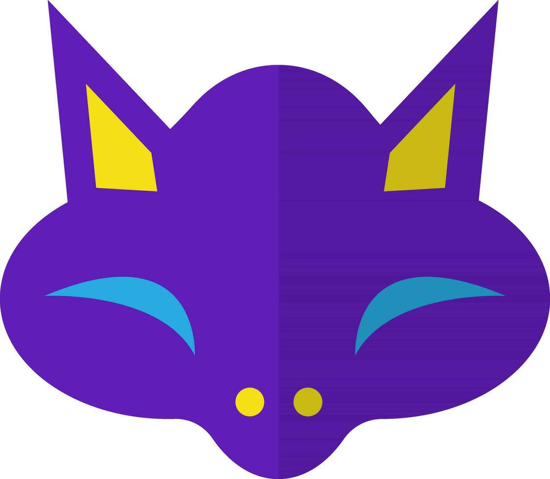 Character of a cat in flat style. vector
