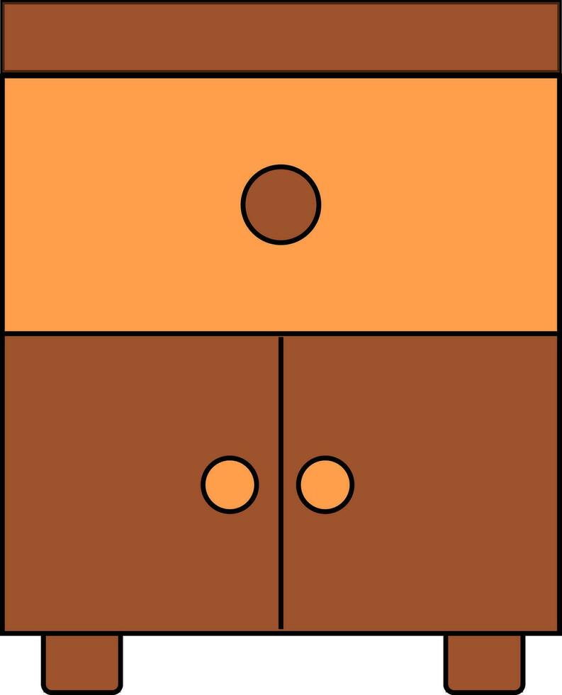 Cupboard icon made for household in isolated. vector