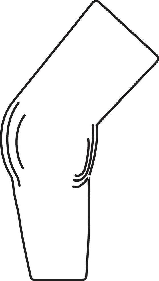 Symbol of knee icon of body part. vector