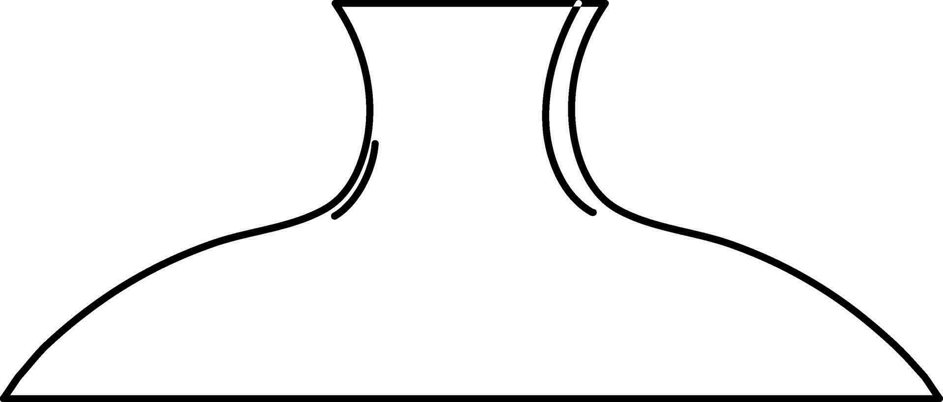 Neck icon of body part in stroke style. vector