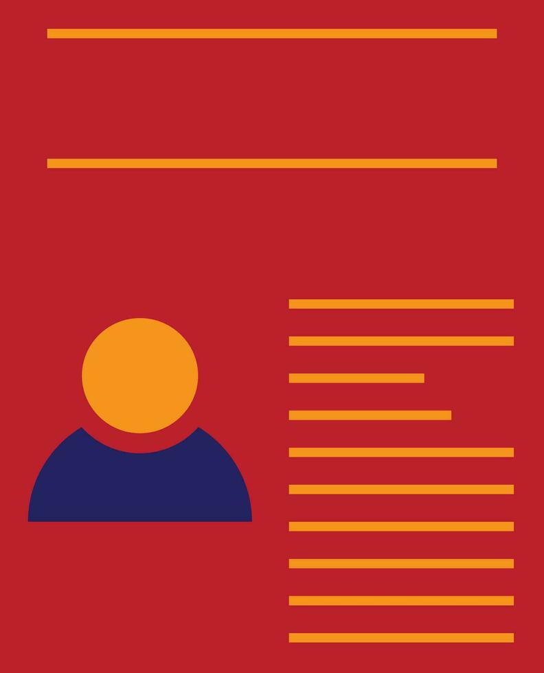 Identification card in red and blue color. vector