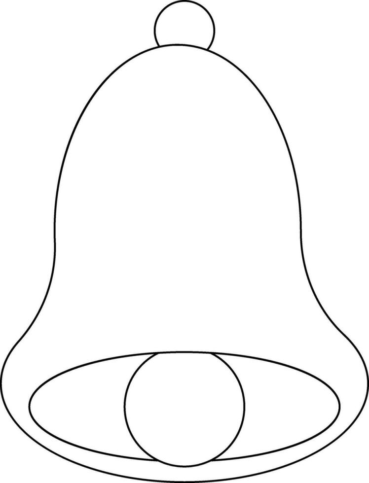Isolated bell in black line art illustration. 24829691 Vector Art at ...