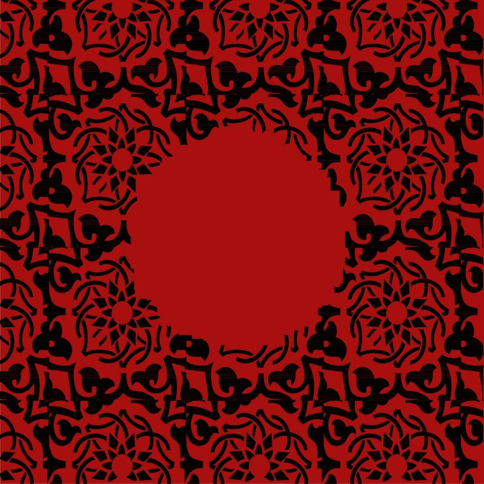 Floral abstract design background in maroon. Space for your text. vector