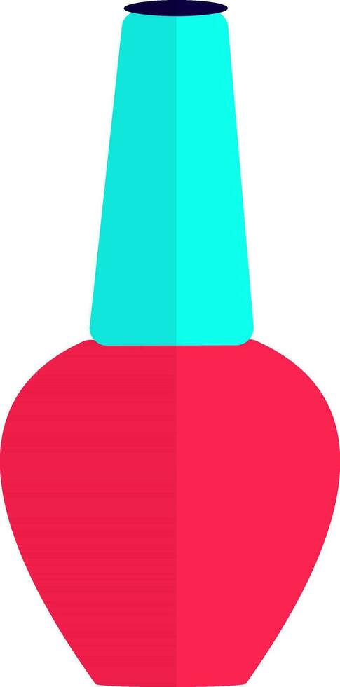Illustration of nail polish icon in color with half shadow. vector