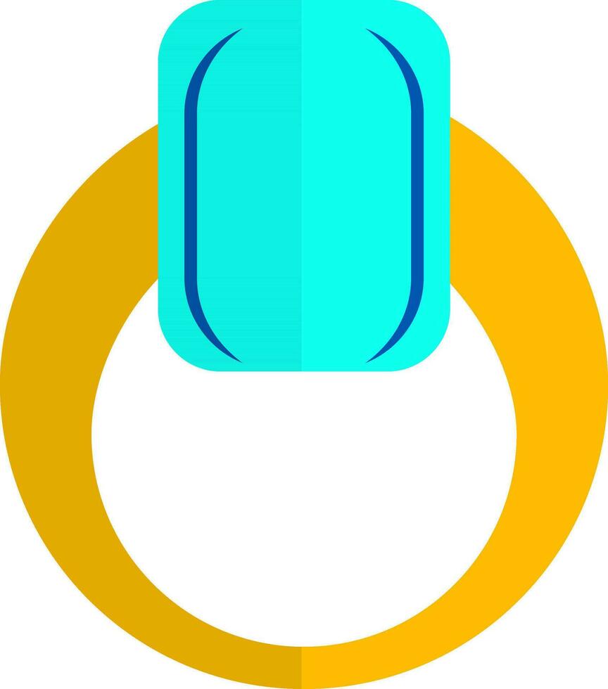 medio sombra de Roca anillo icono para lujo concepto. vector