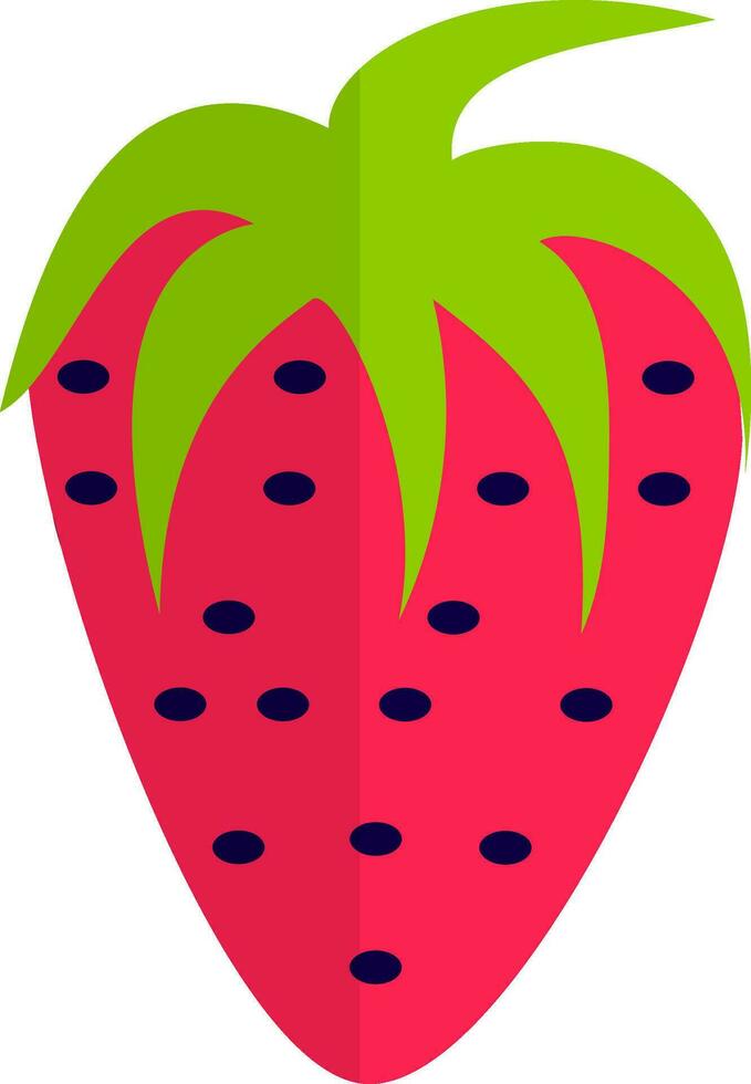 Half shadow of strawberry icon for luxury concept. vector