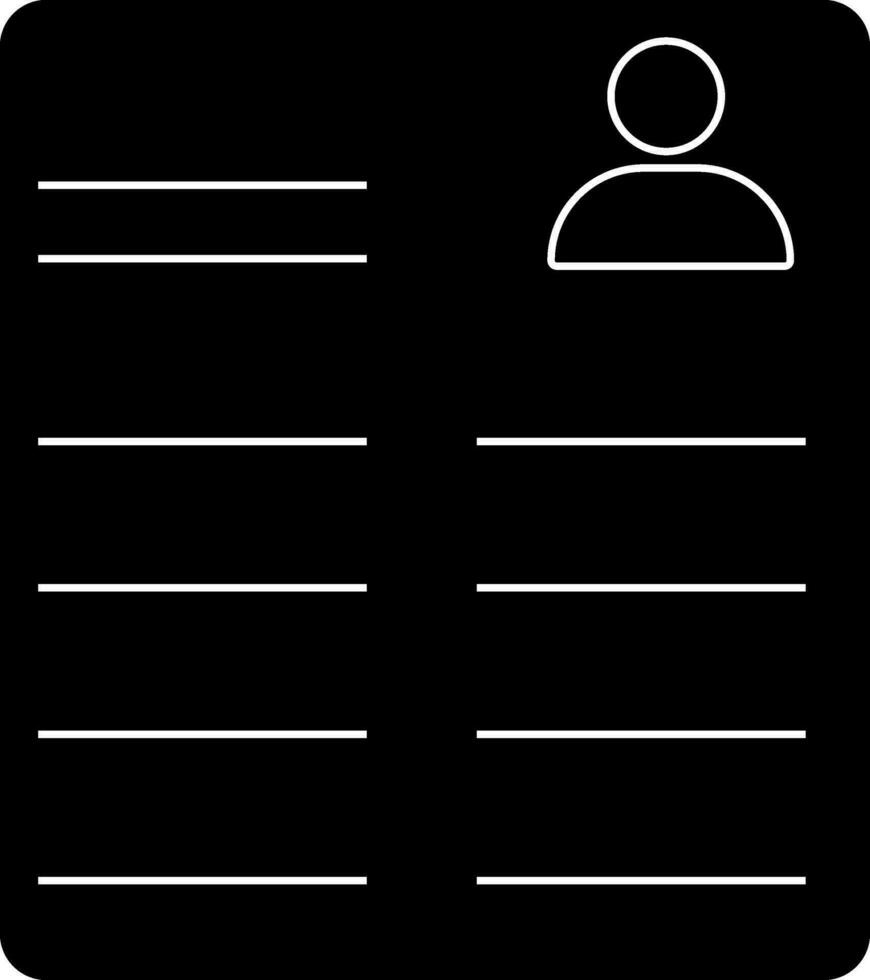 Blank document in black and white color. vector