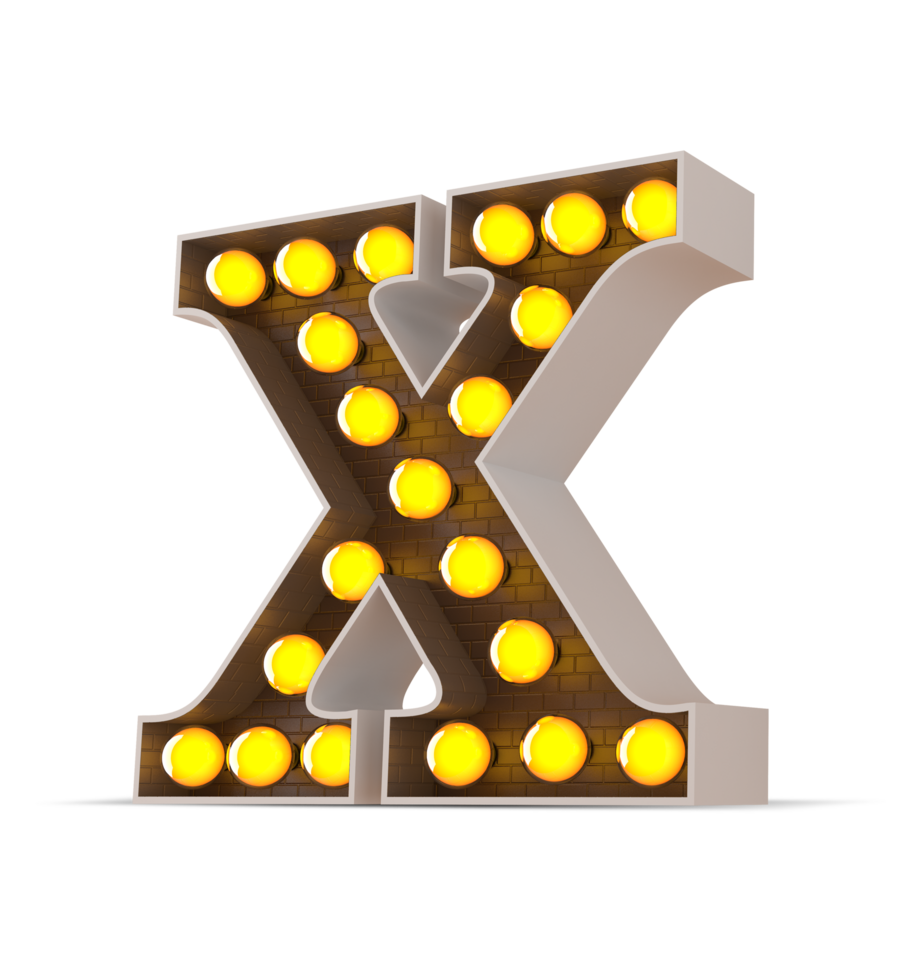 3d alphabet with light bulb. png