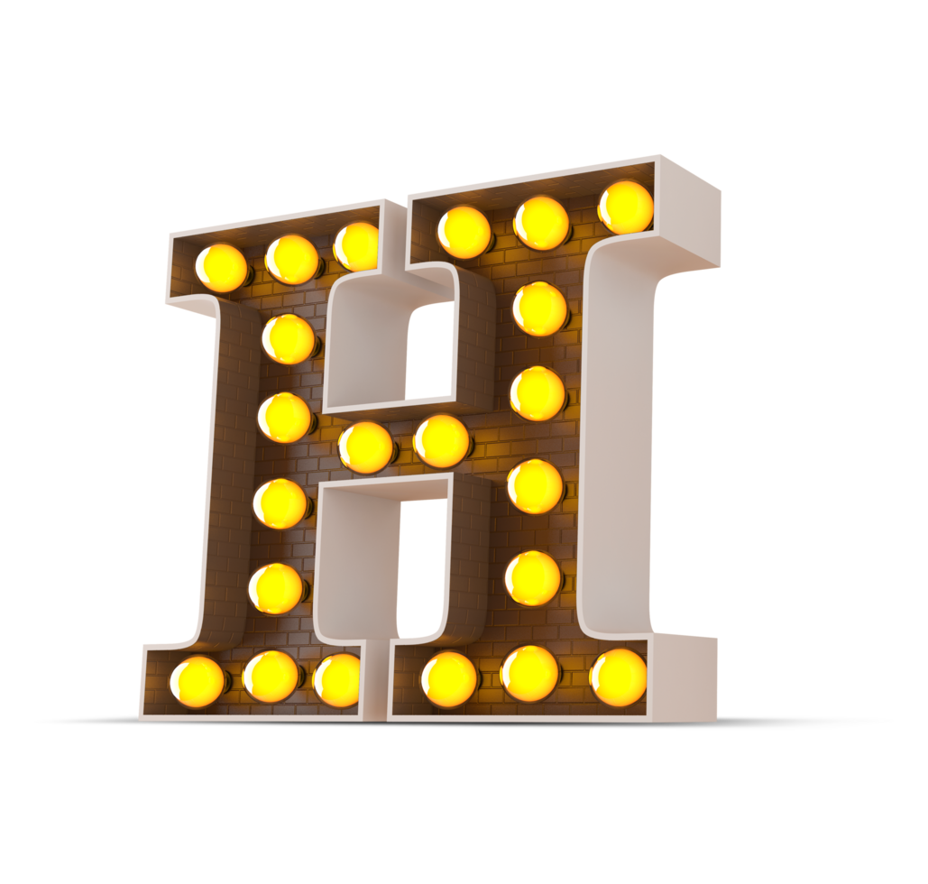 3d alphabet with light bulb. png