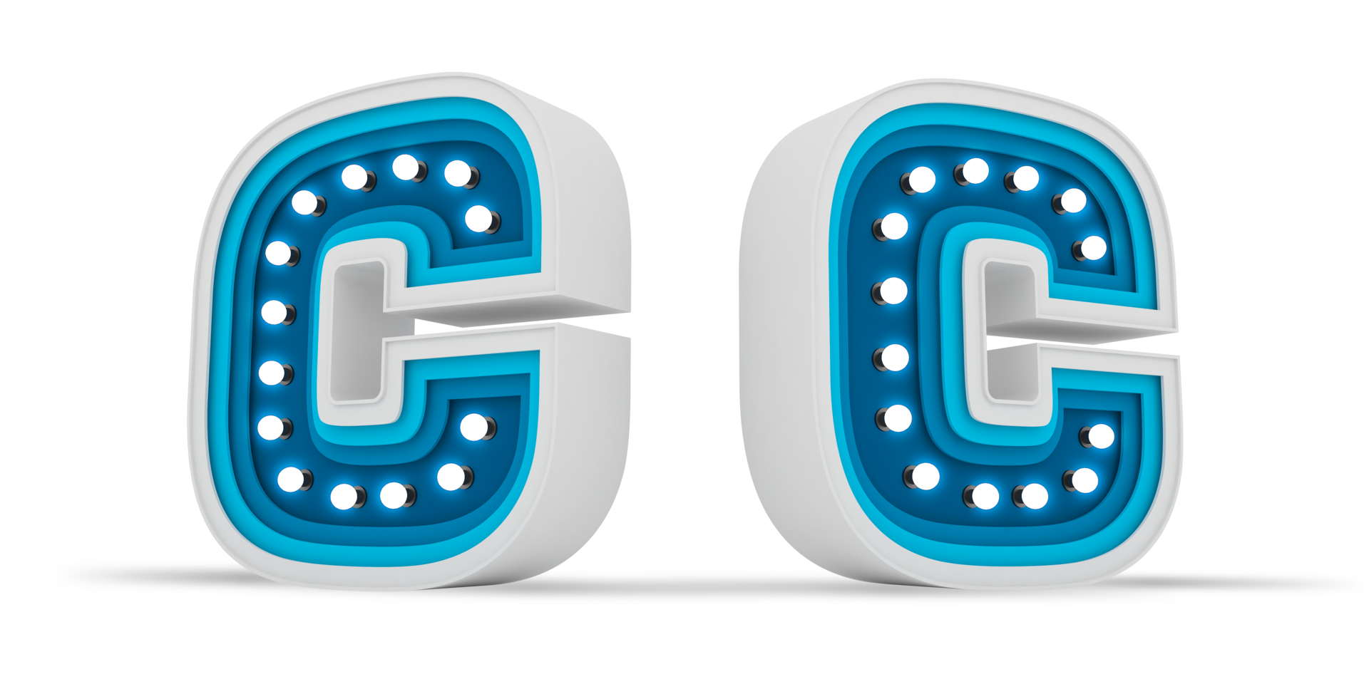 Colorful alphabet light bulb, Color layer and Deep text 3d rendering Illustration, Color layer and Deep text 3d rendering Illustration. png