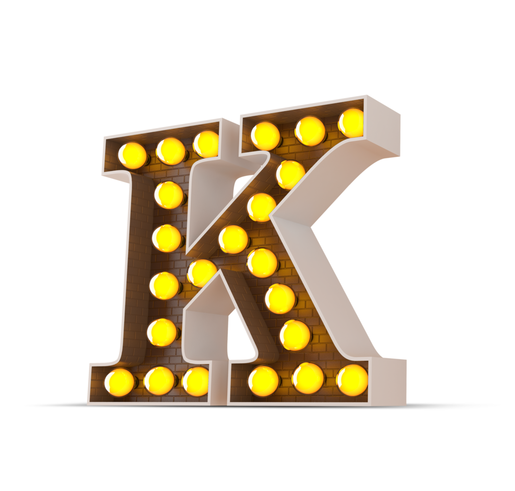 3d alphabet with light bulb. png