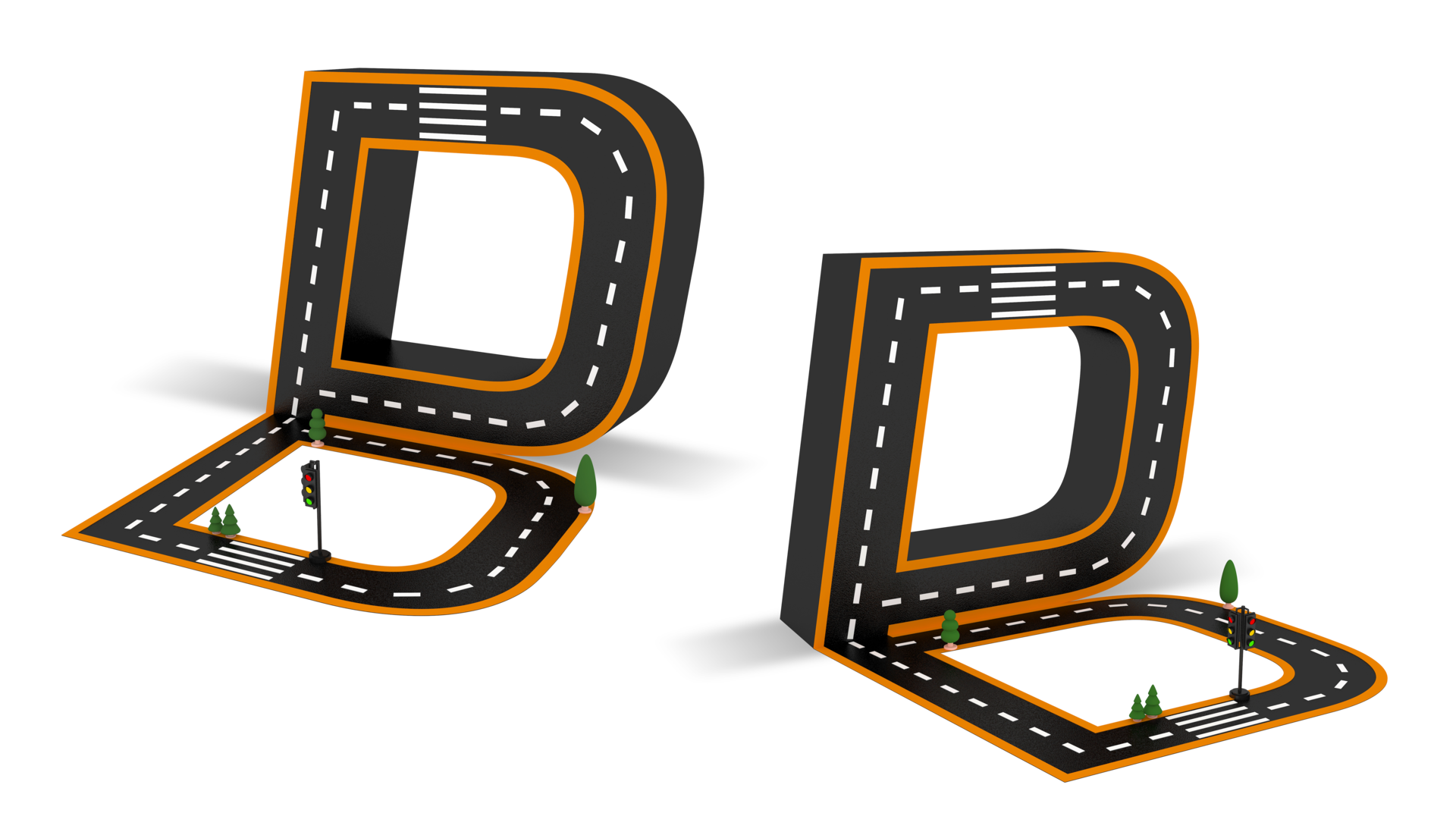 alphabet-symbols-of-the-figures-in-the-form-of-a-road-white-and-yellow