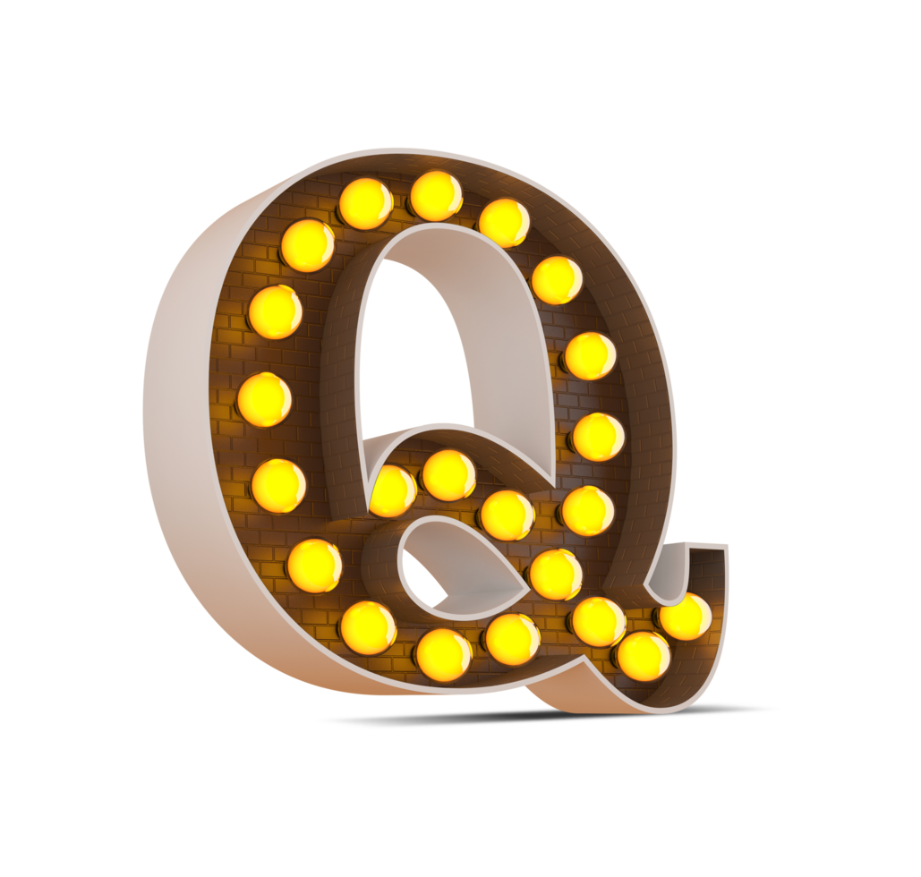 3d alphabet with light bulb. png