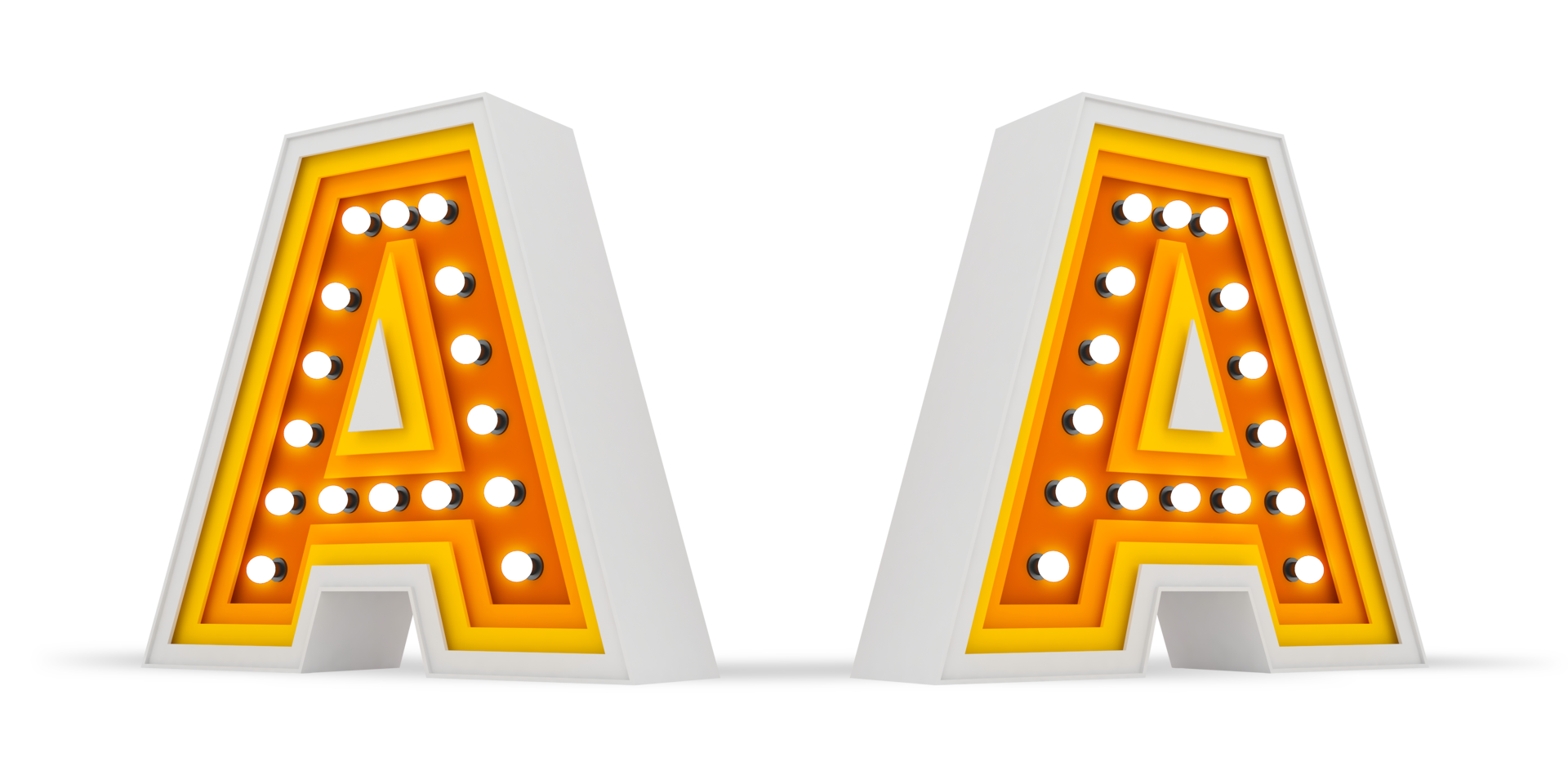 Colorful alphabet light bulb, Color layer and Deep text 3d rendering Illustration, Color layer and Deep text 3d rendering Illustration. png