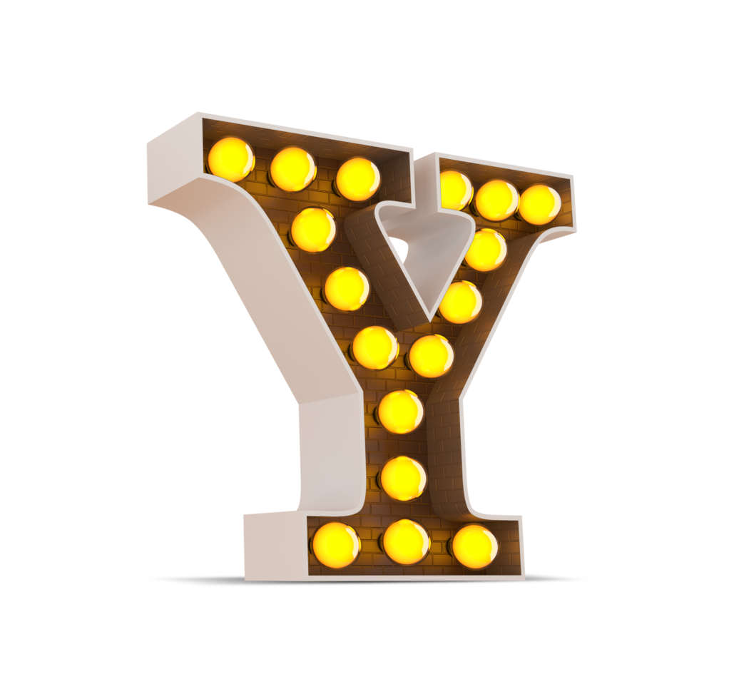 3d alphabet with light bulb. png
