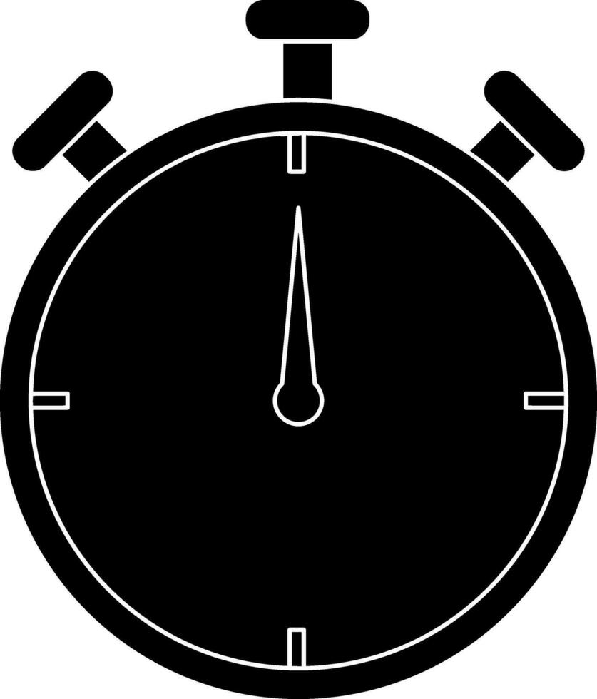 Black and white chronometer. vector