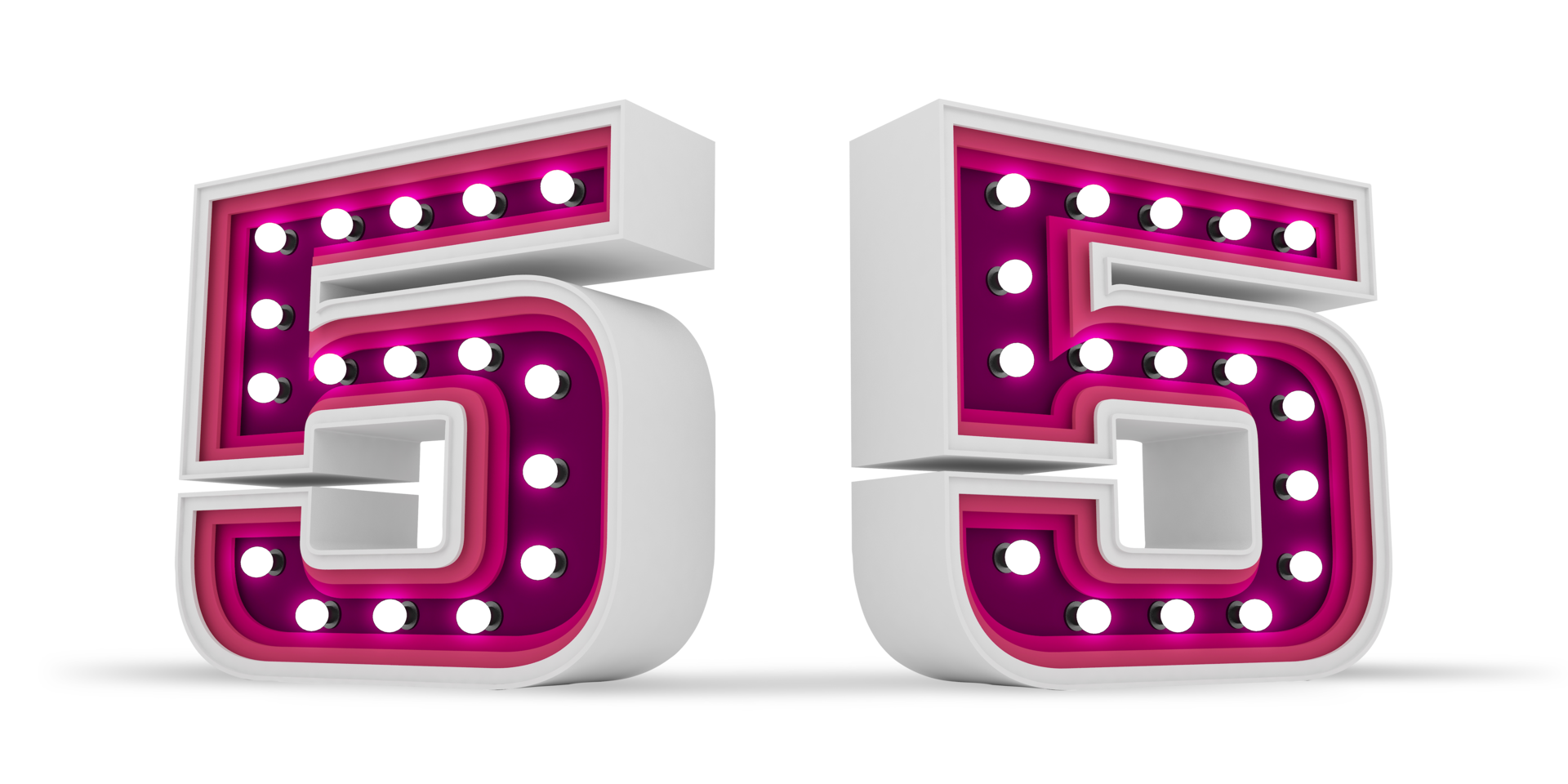 Colorful Number light bulb, Color layer and Deep text 3d rendering Illustration. png