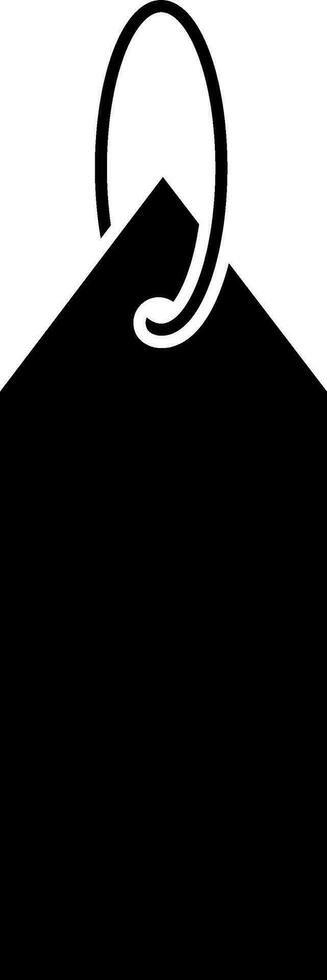 Black tag in flat style. vector