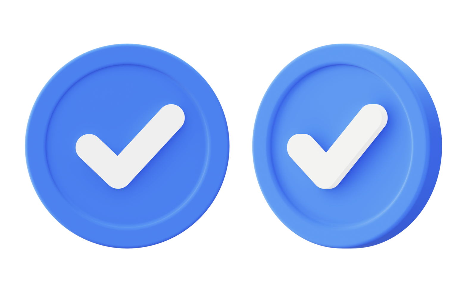 3d illustration icon of simple blue Checklist png