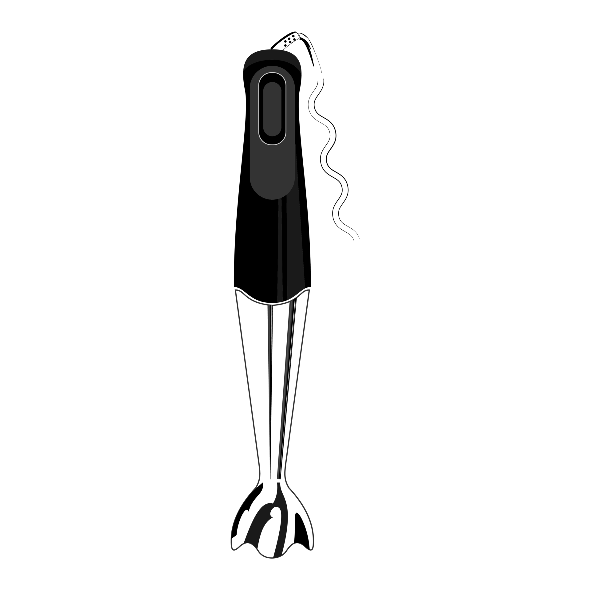 Electrical hand blender in black 24830938 PNG