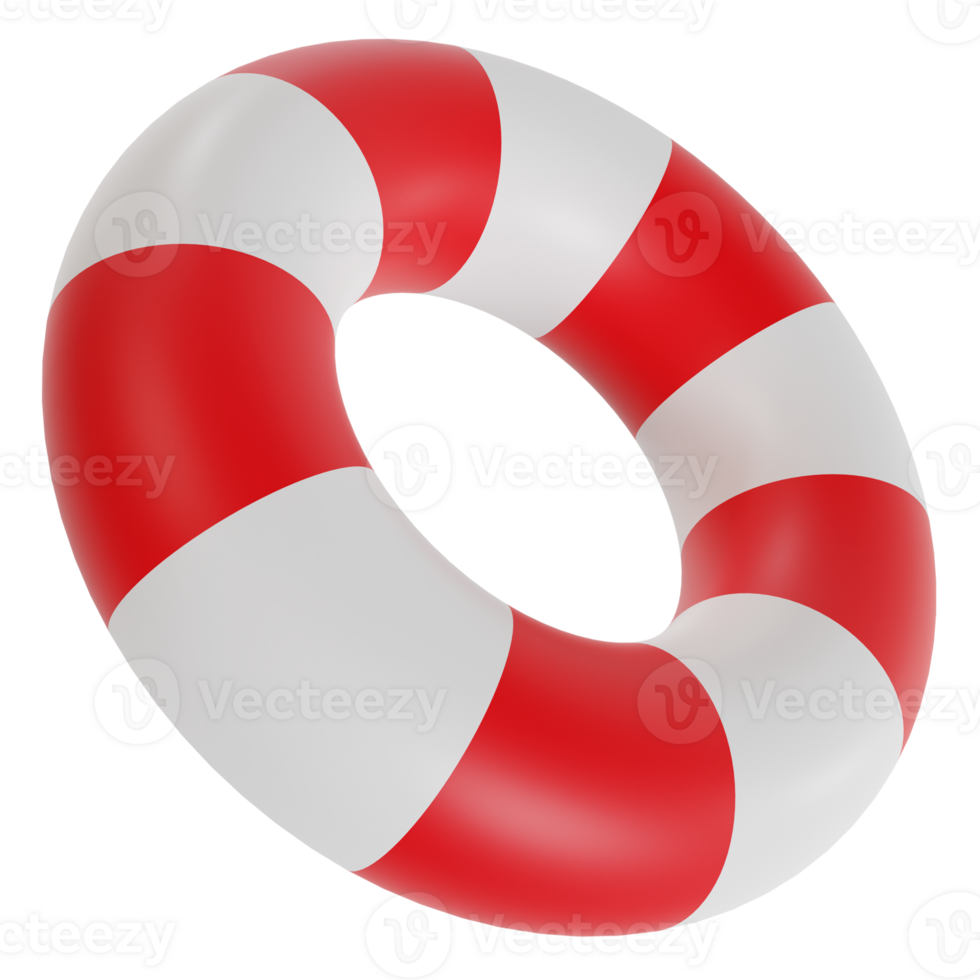 3D rendering swimming ring summer illustration png