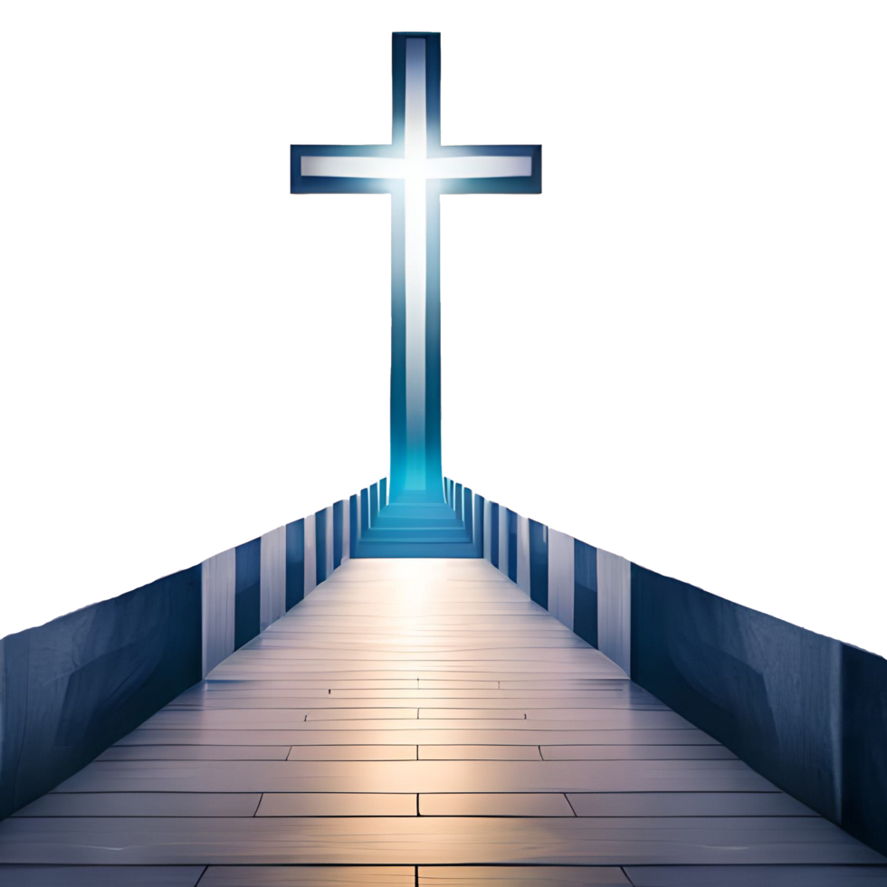 Cross of Christ in Heaven generative with AI png