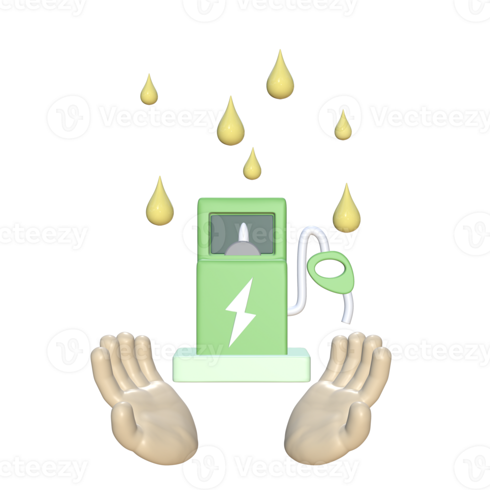 3D icon energy elements minimal new png