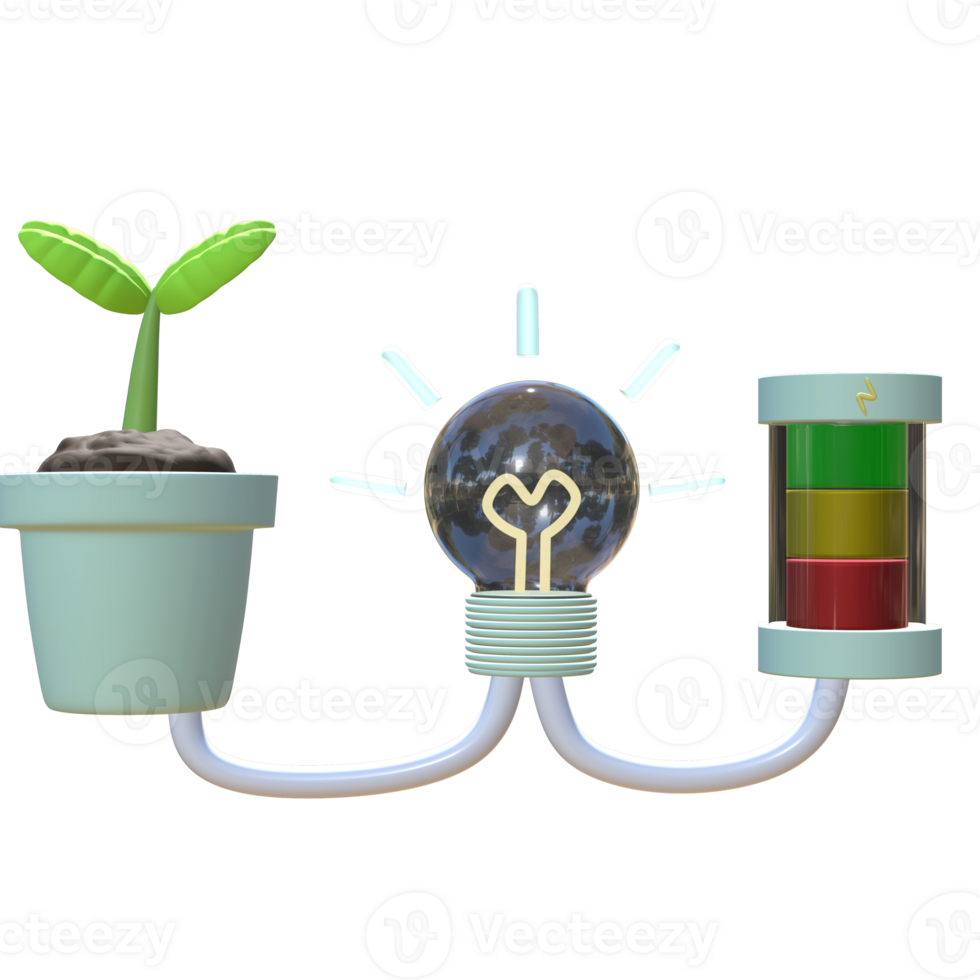3D icon energy elements minimal new png