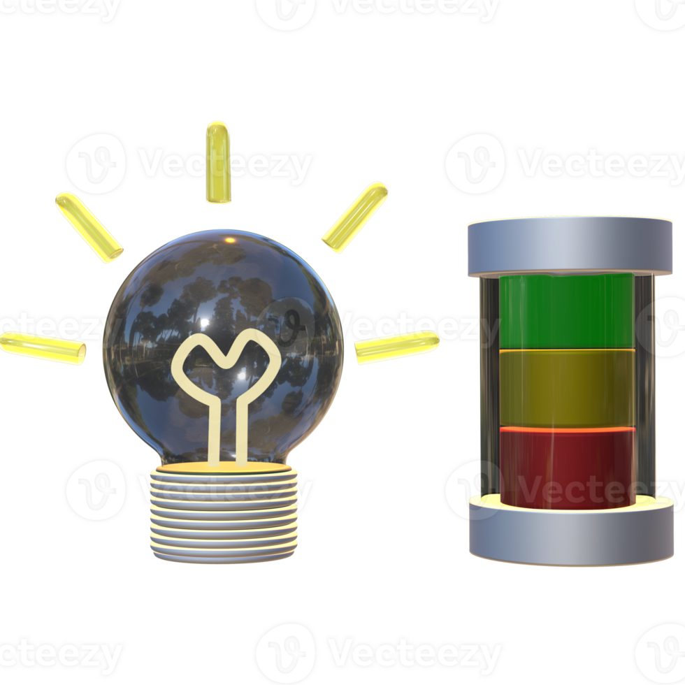 3D icon energy elements minimal new png
