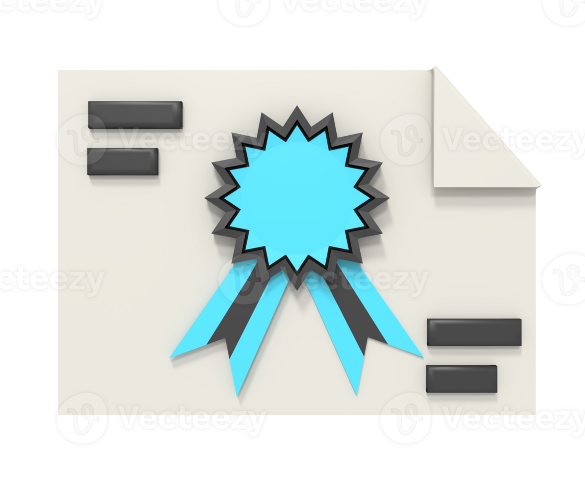 Certificate document paper png