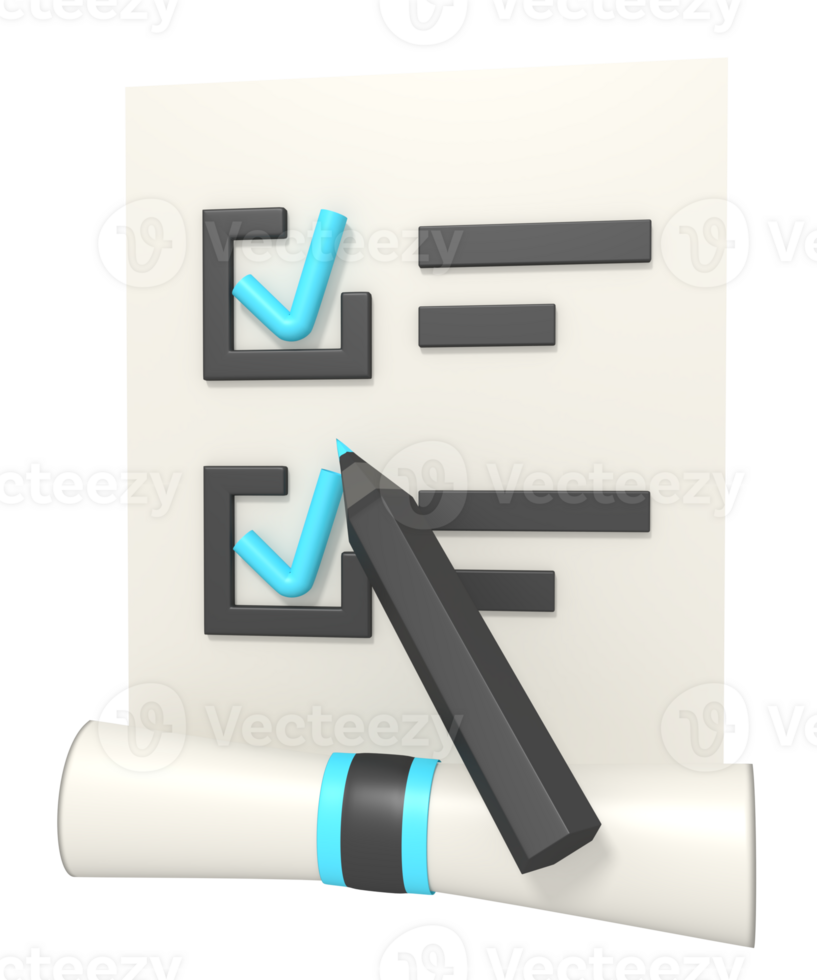 Checklist learning school with pencil png