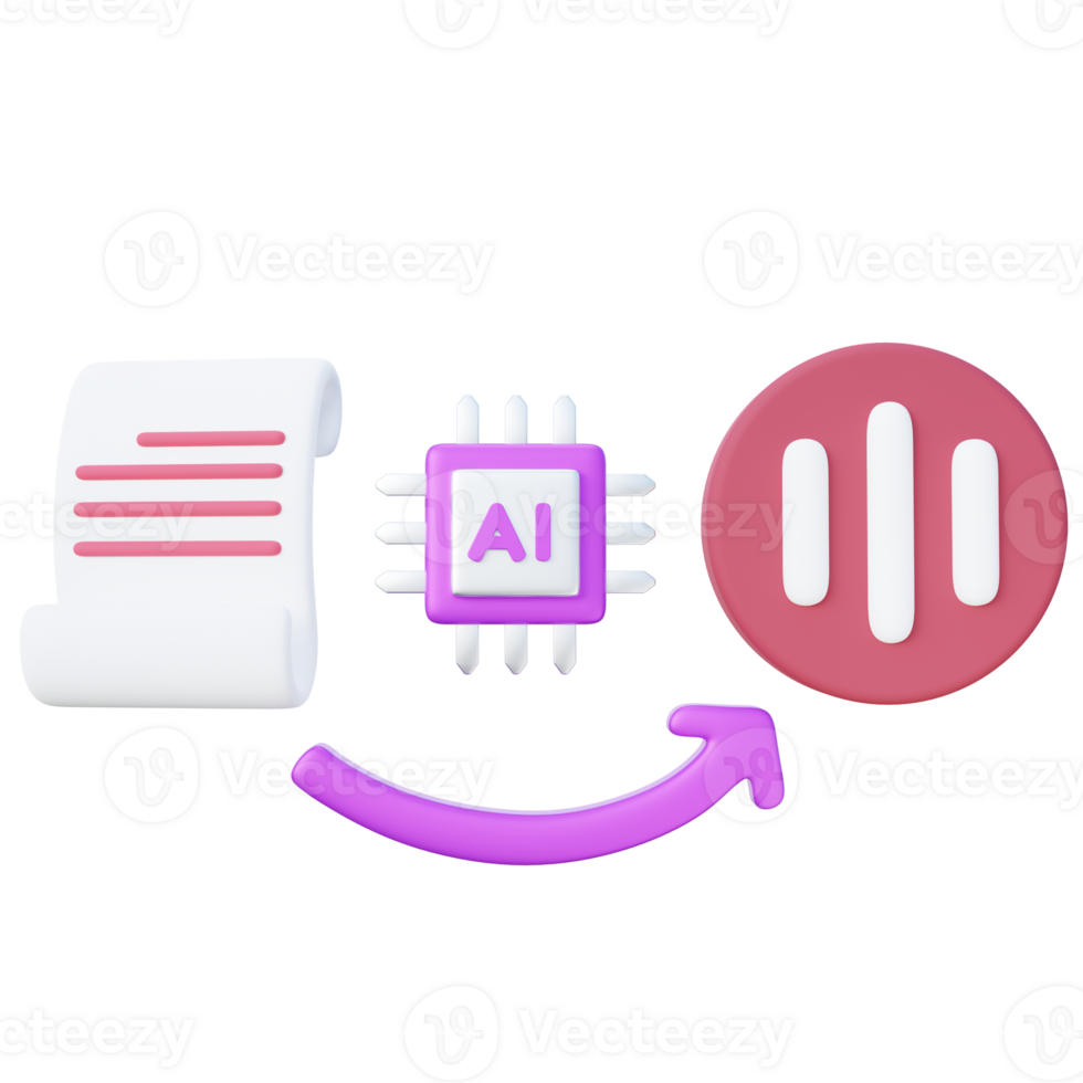 3d Illustration of Text to Speech png