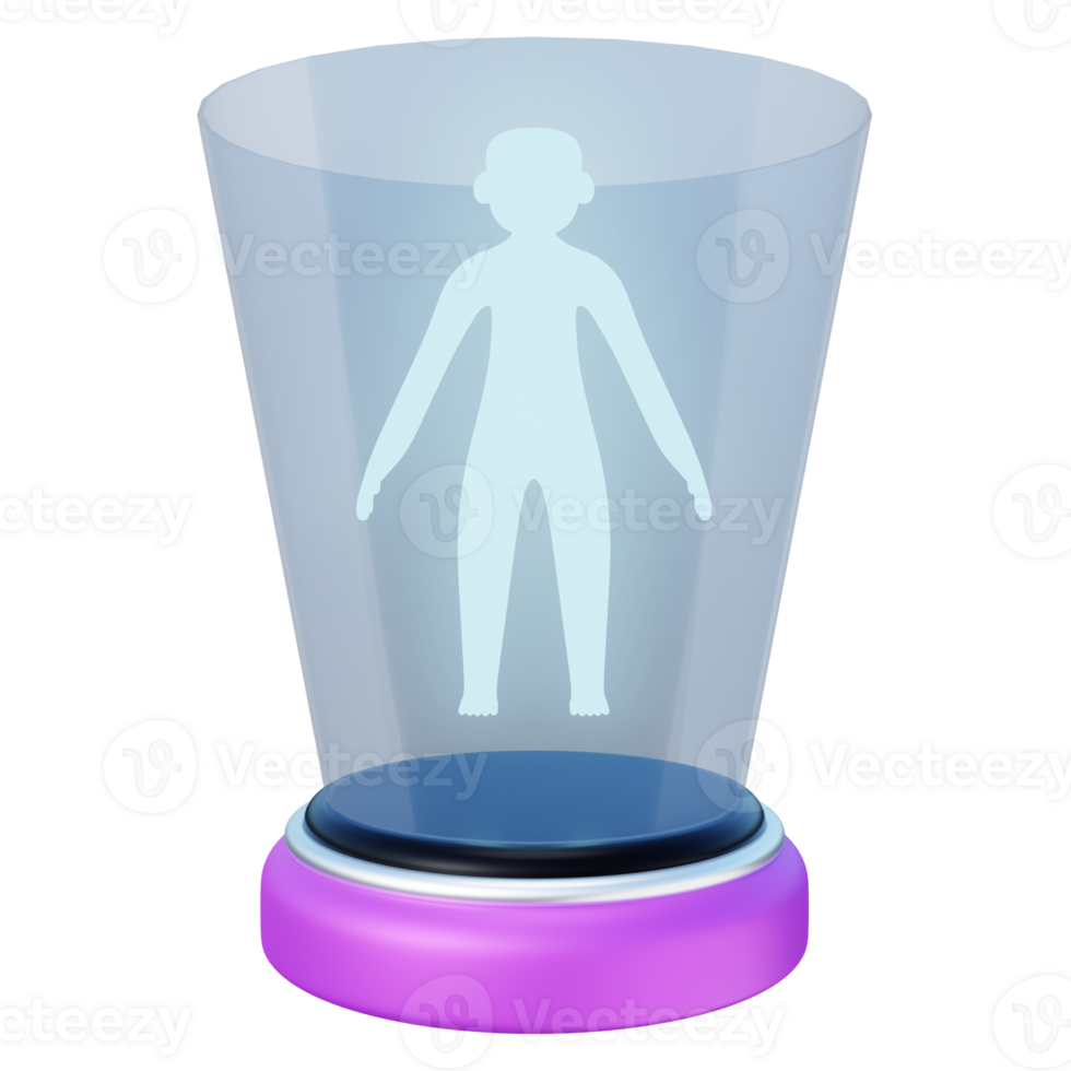 3d Illustration of Human Hologram png