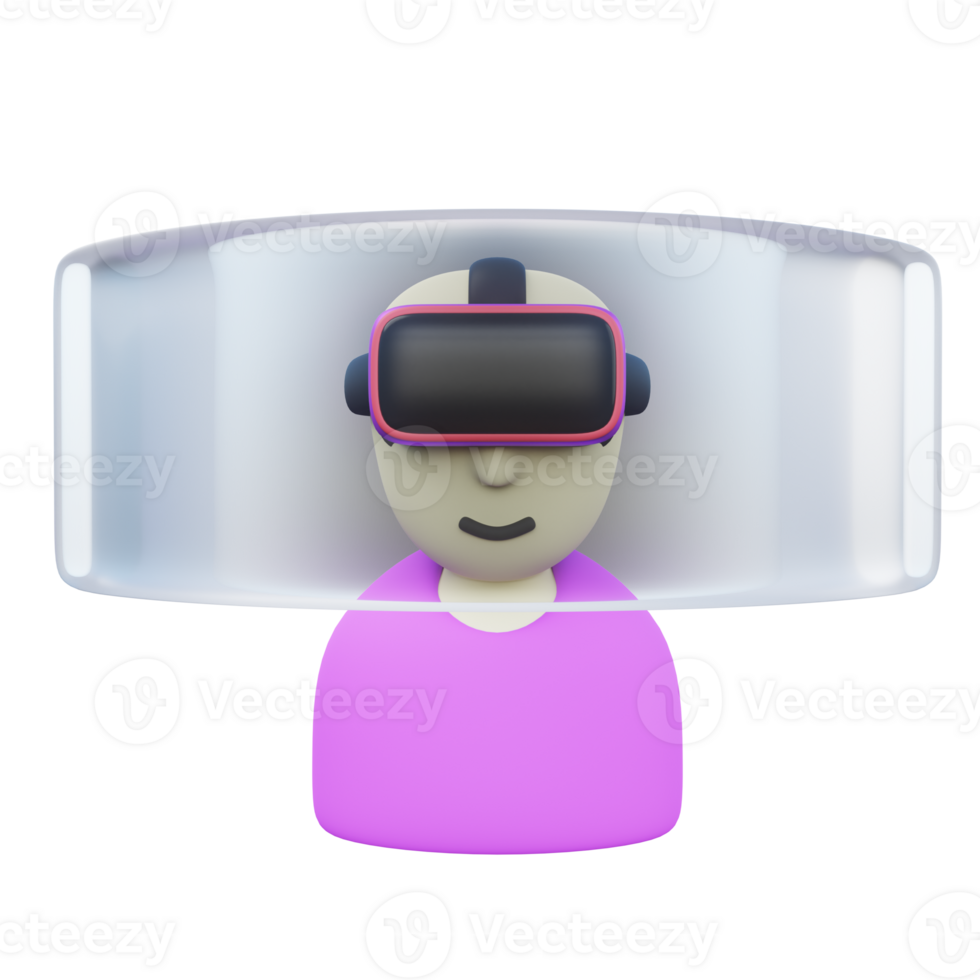 3d Illustration of Virtual Reality png