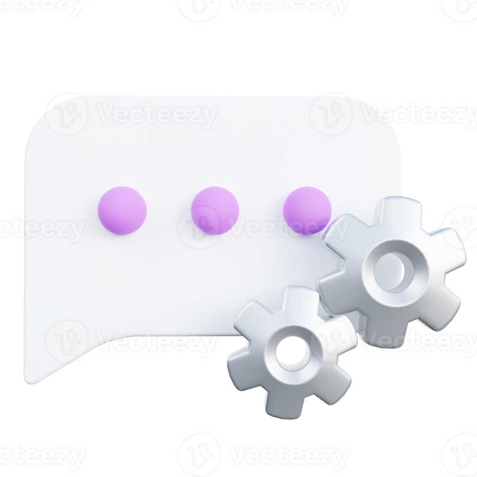3d Illustration of Automated Chat png