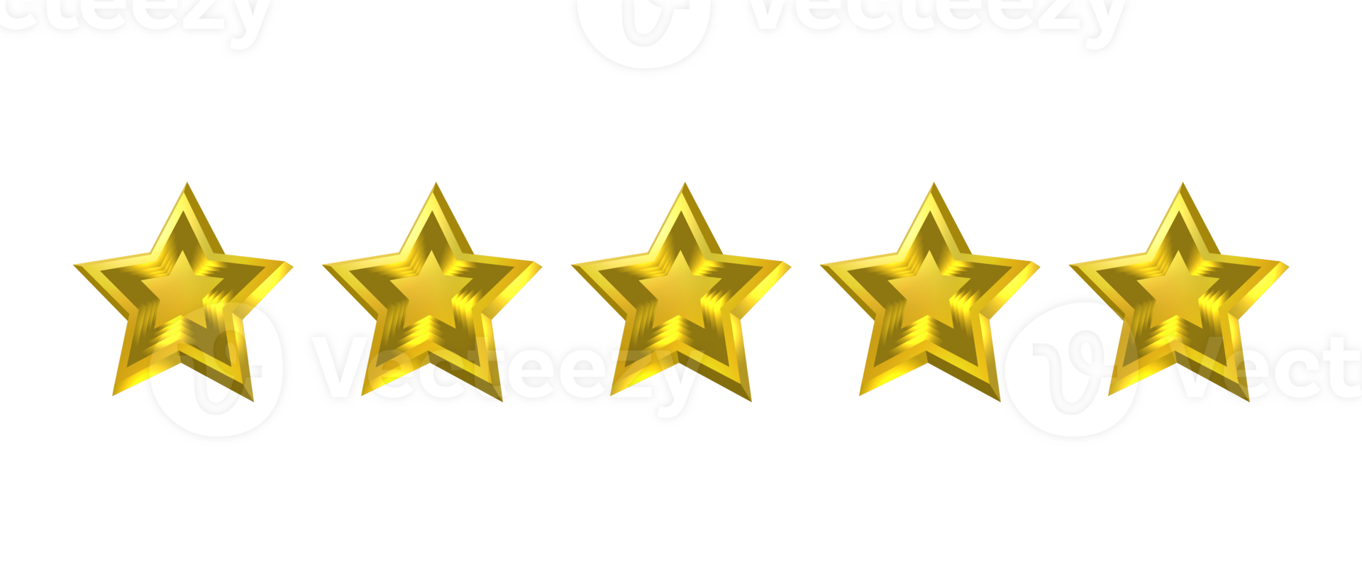 Five stars rating icon png