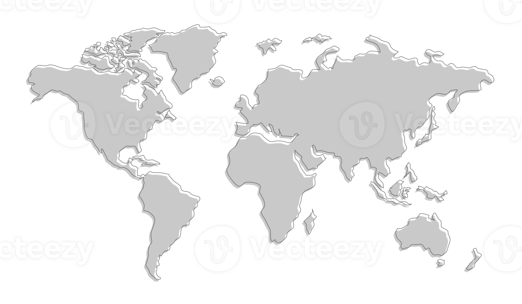 World map isolated png