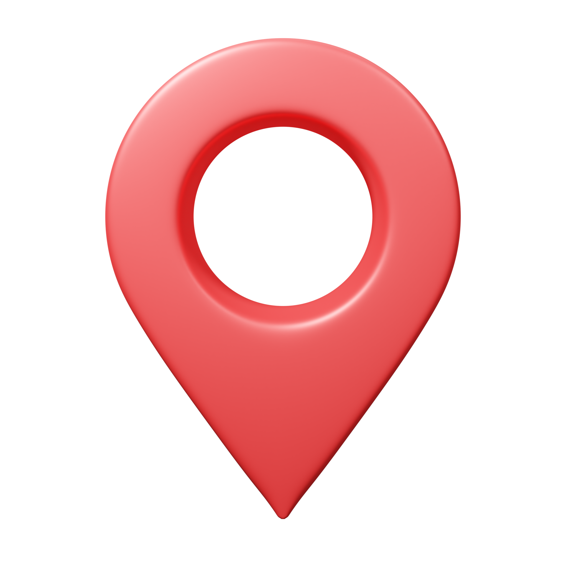 3D render red pin map location pointer icon. 24831288 PNG