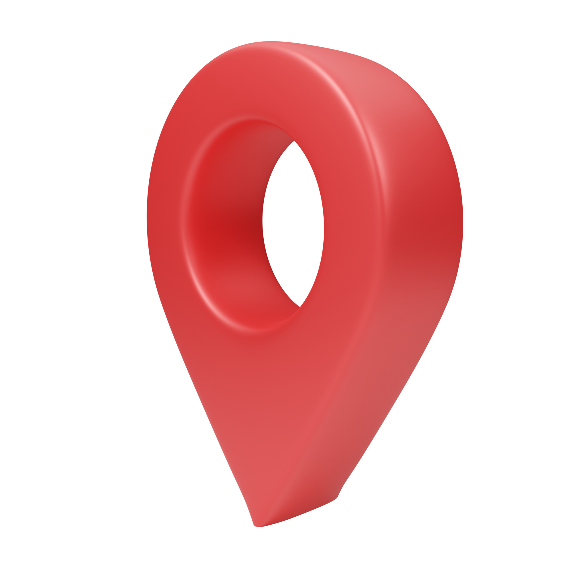 3D render red pin map location pointer icon. 24831290 PNG