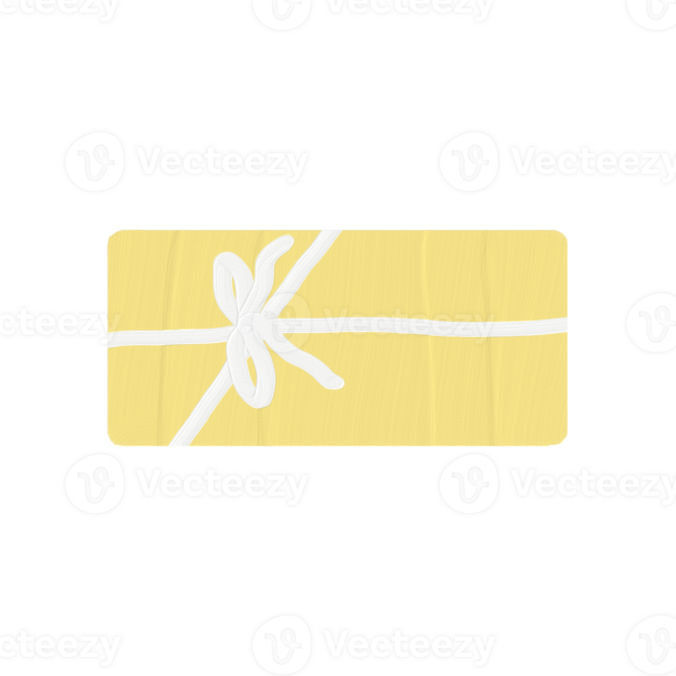 Yellow gift box element png