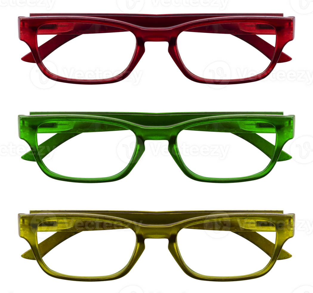 Colorful set glasses png